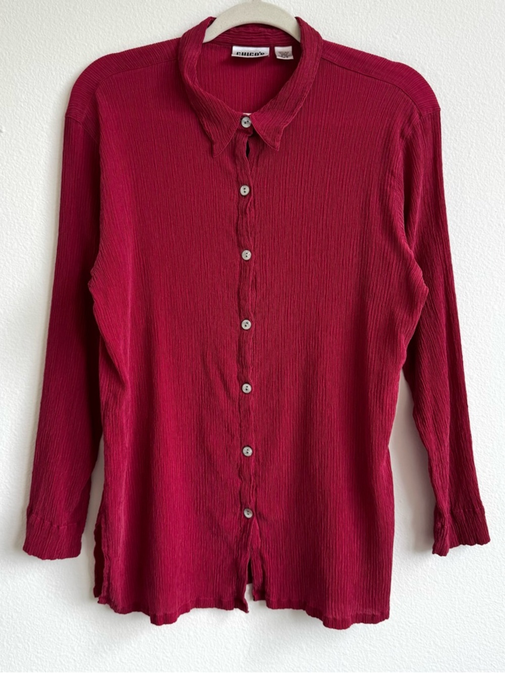 Vintage Chicos Design 100% Silk Shirt